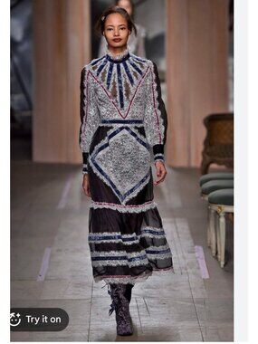 erdem oriana lace prairie dress